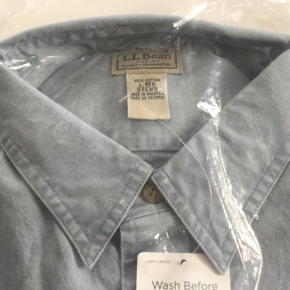 L.L.Bean Sunwashed Canvas Shirt SS . New In packaging - Picture 11 of 16